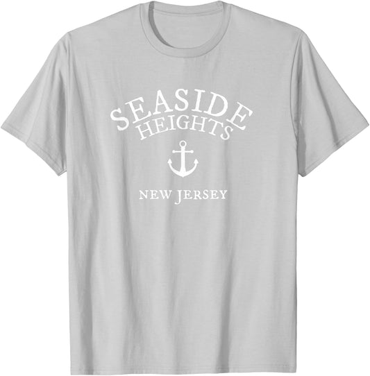 Seaside Heights NJ Shirt, New Jersey Sea Town T-Shirt - T-Shirt | Ash
