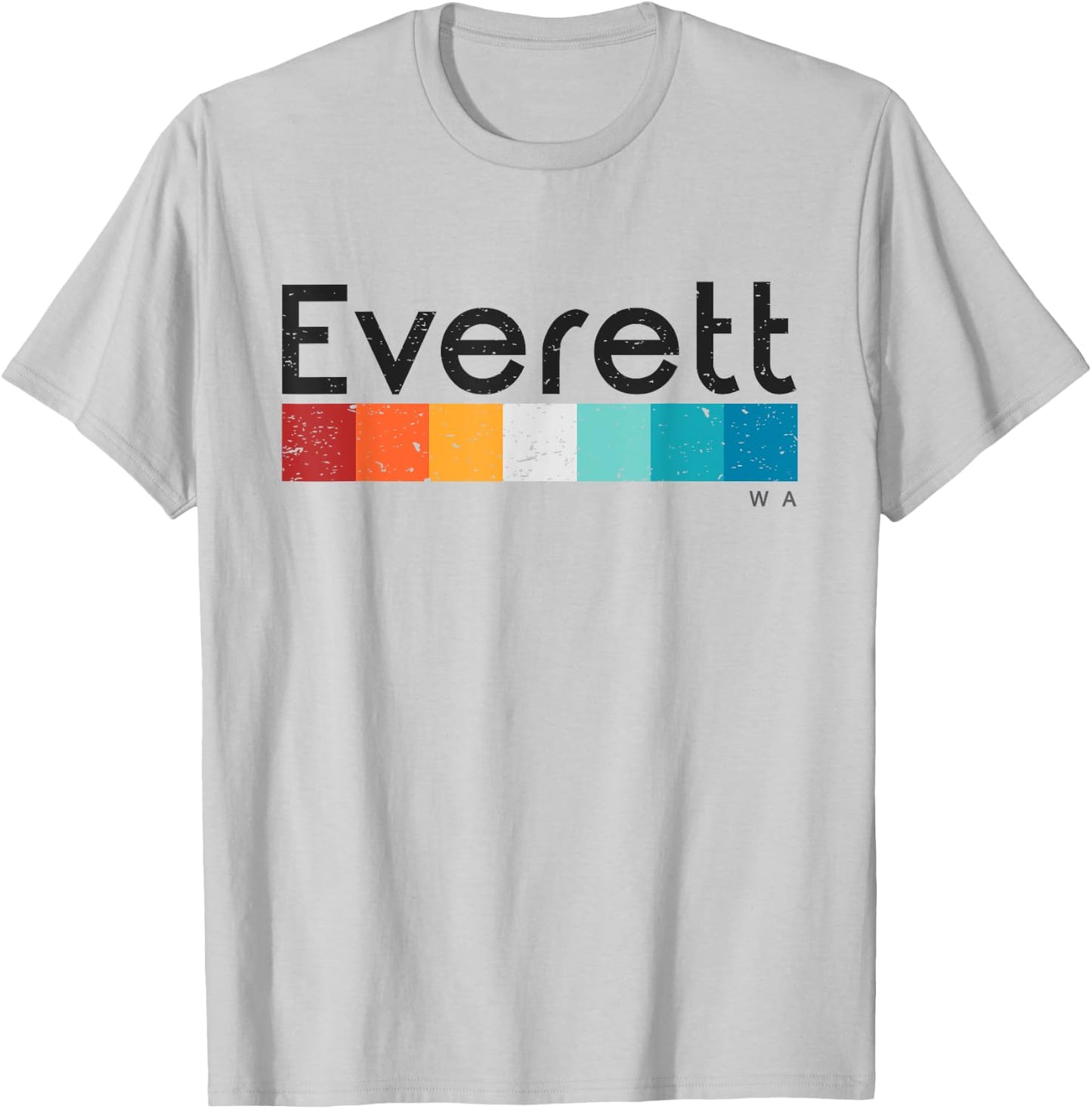 Vintage Everett WA 1980s Retro Design T-Shirt - T-Shirt | Ash