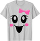 Cute female ghost with girls face and bow halloween party T-Shirt - T-Shirt | Ash