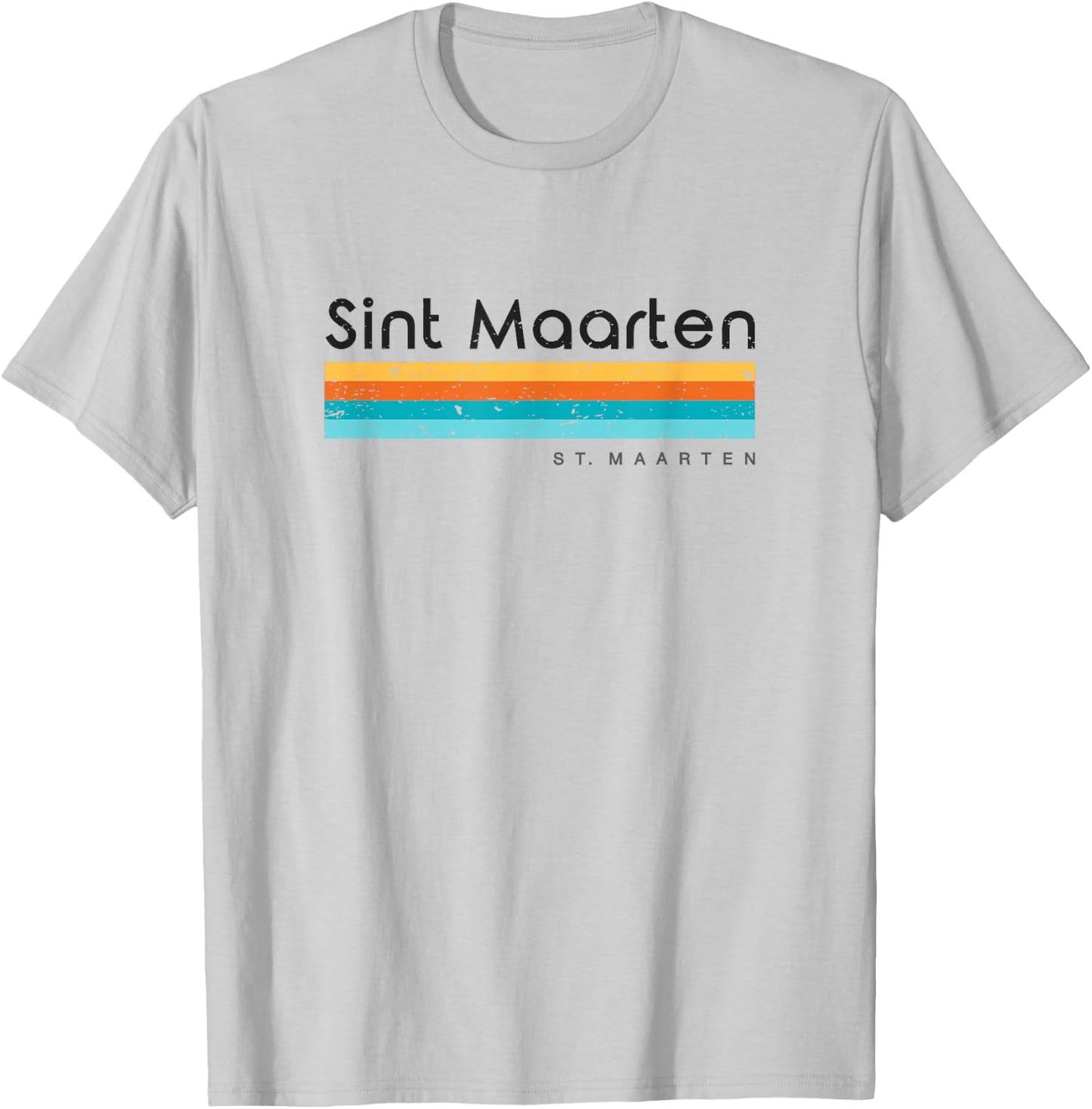 Vintage Sint Maarten Retro Design T-Shirt - T-Shirt | Ash