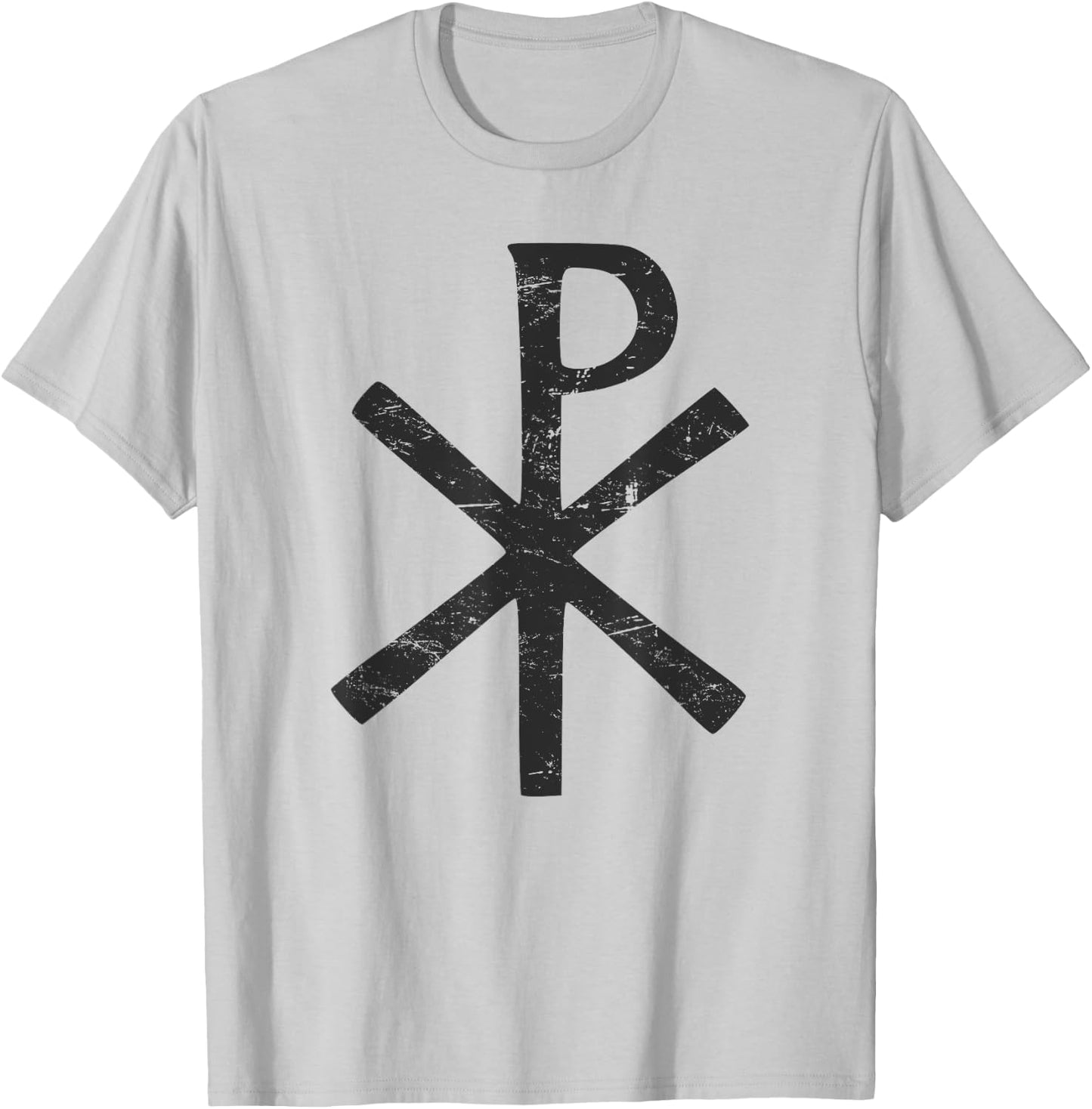 Chi Rho Christian Catholic Symbol T-Shirt - T-Shirt | Ash