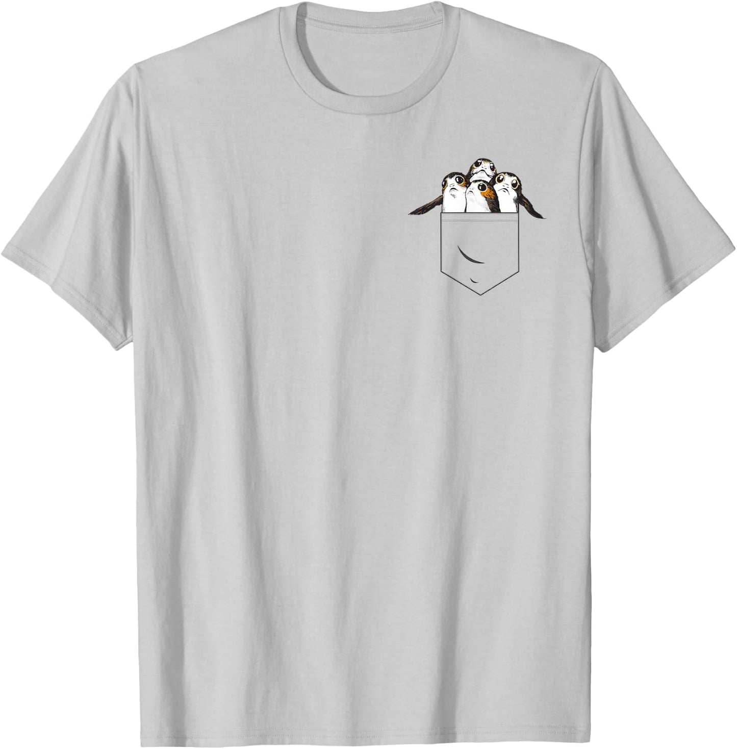 Star Wars Last Jedi Porgs In My Pocket Graphic T-Shirt - T-Shirt | Ash
