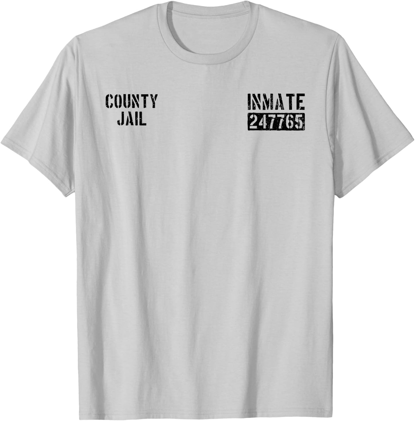 Inmate Of The Month Prisoner Costume Inmate County Jail T-Shirt - T-Shirt | Ash