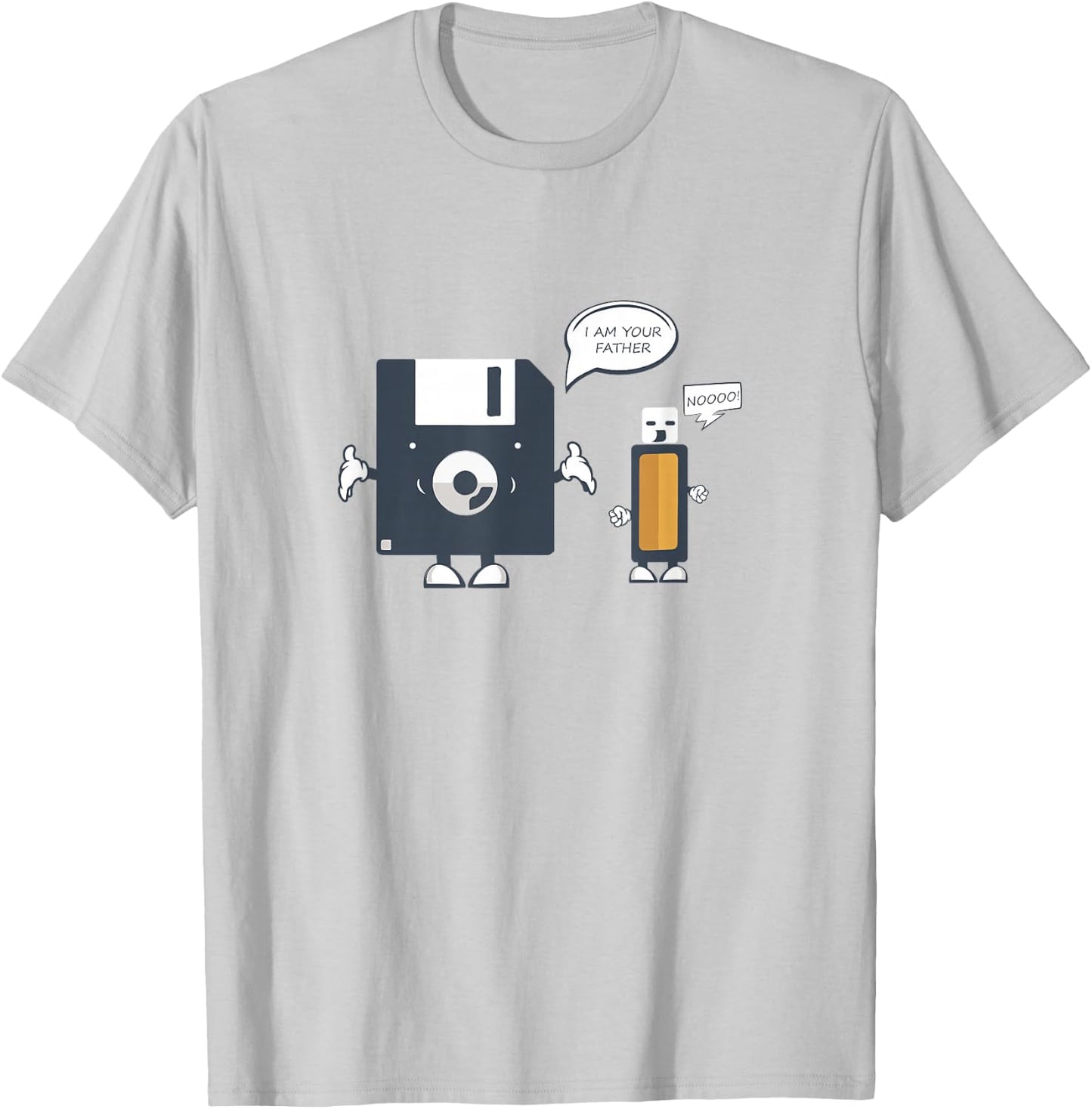 USB Floppy Disk I Am Your Father |Funny Nerd Geek T-Shirt - T-Shirt | Ash