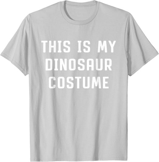 This Is My Dinosaur Halloween Costume Simple Last Minute T-Shirt - T-Shirt | Ash