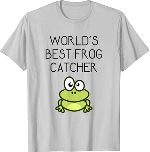 Funny Worlds Best Frog Catcher Gift T-Shirt - T-Shirt | Ash