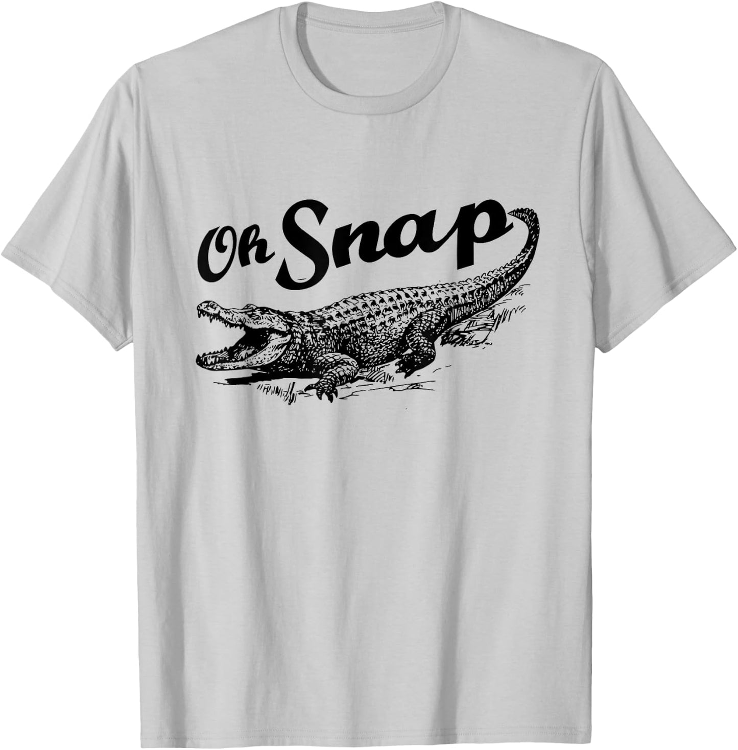 Funny Alligator Crocodile Gator - Oh Snap T-Shirt - T-Shirt | Ash
