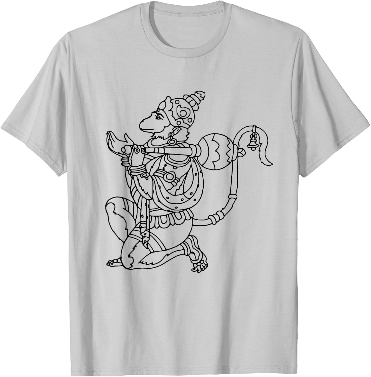 Be Good Boutique Hanuman Hindu God Hinduism Monkey Ramayana T-Shirt - T-Shirt | Ash