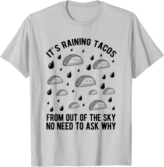 It's Raining Tacos Funny Taco Kids Girls Boys Gift T-Shirt - T-Shirt | Ash