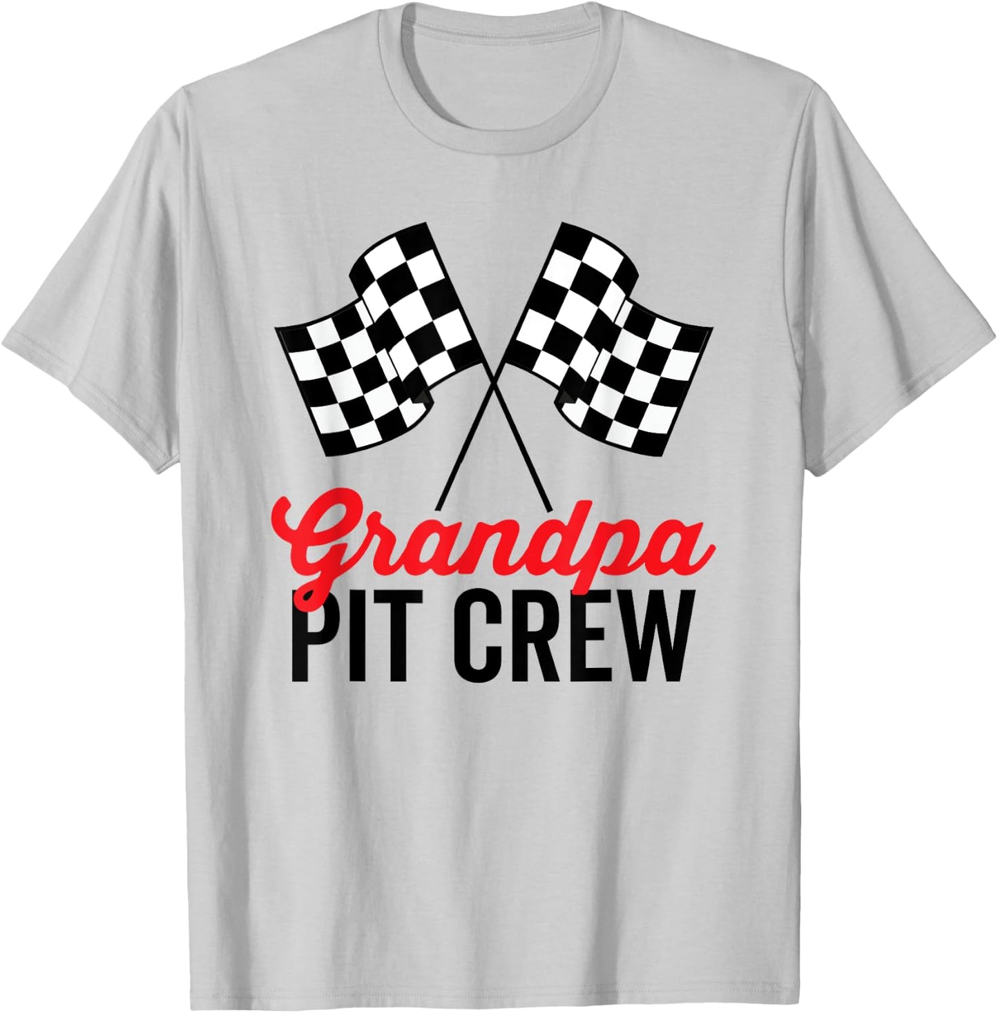 Grandpa Pit Crew for Racing Party Costume Team T-Shirt - T-Shirt | Ash