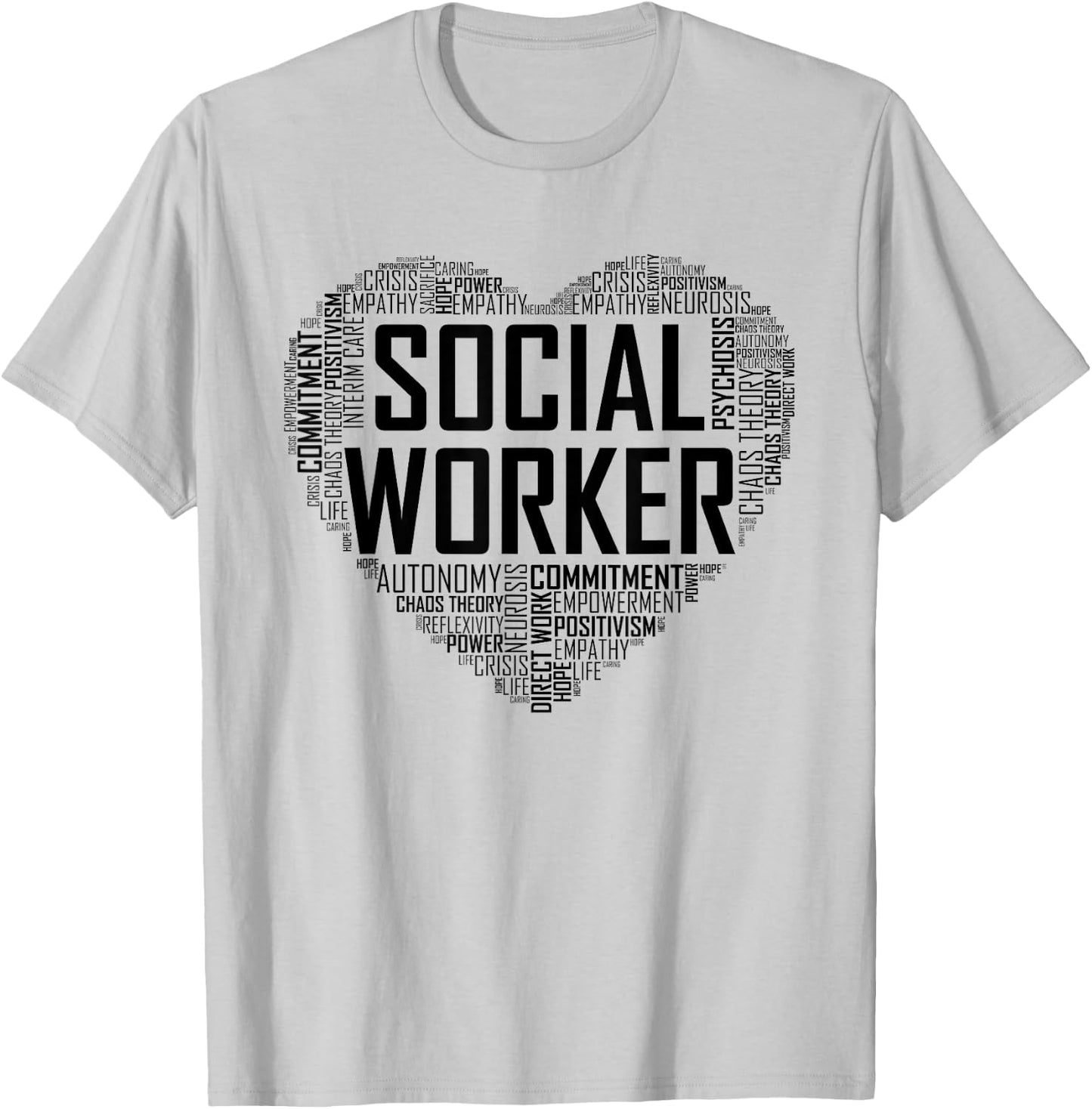 Social Worker Gift Month Love T-Shirt - T-Shirt | Ash