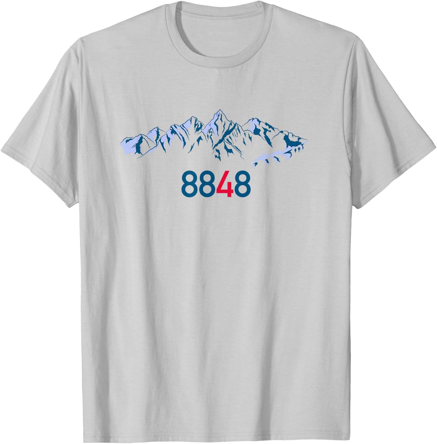 Mount Everest 8848 Sagarmatha Mountaineer Adventure T-Shirt - T-Shirt | Ash