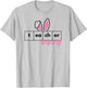 Teacher Bunny Reading Teacher Easter Spring T-Shirt - T-Shirt | Ash