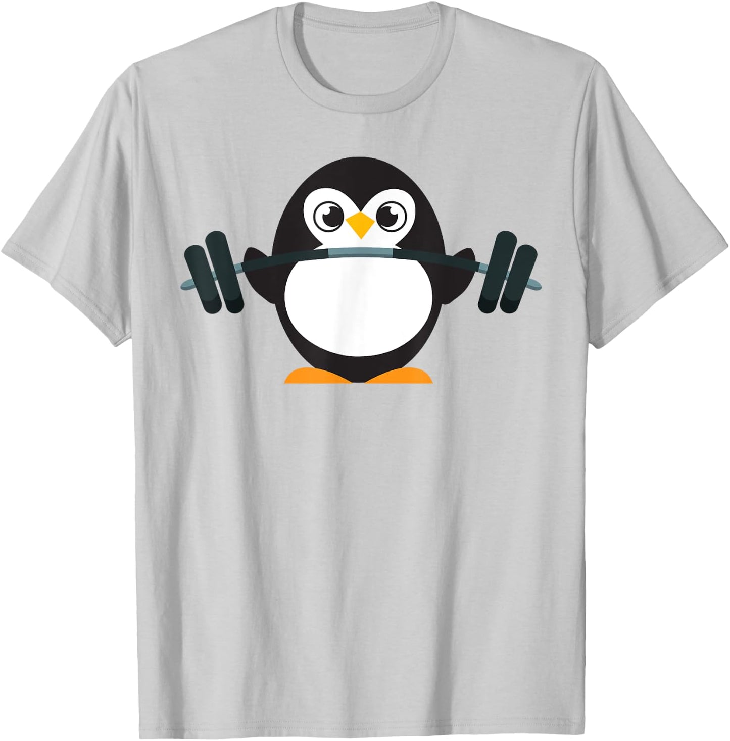 Cute Penguin Weightlifting Shirt - A Perfect Fitness Present T-Shirt - T-Shirt | Ash