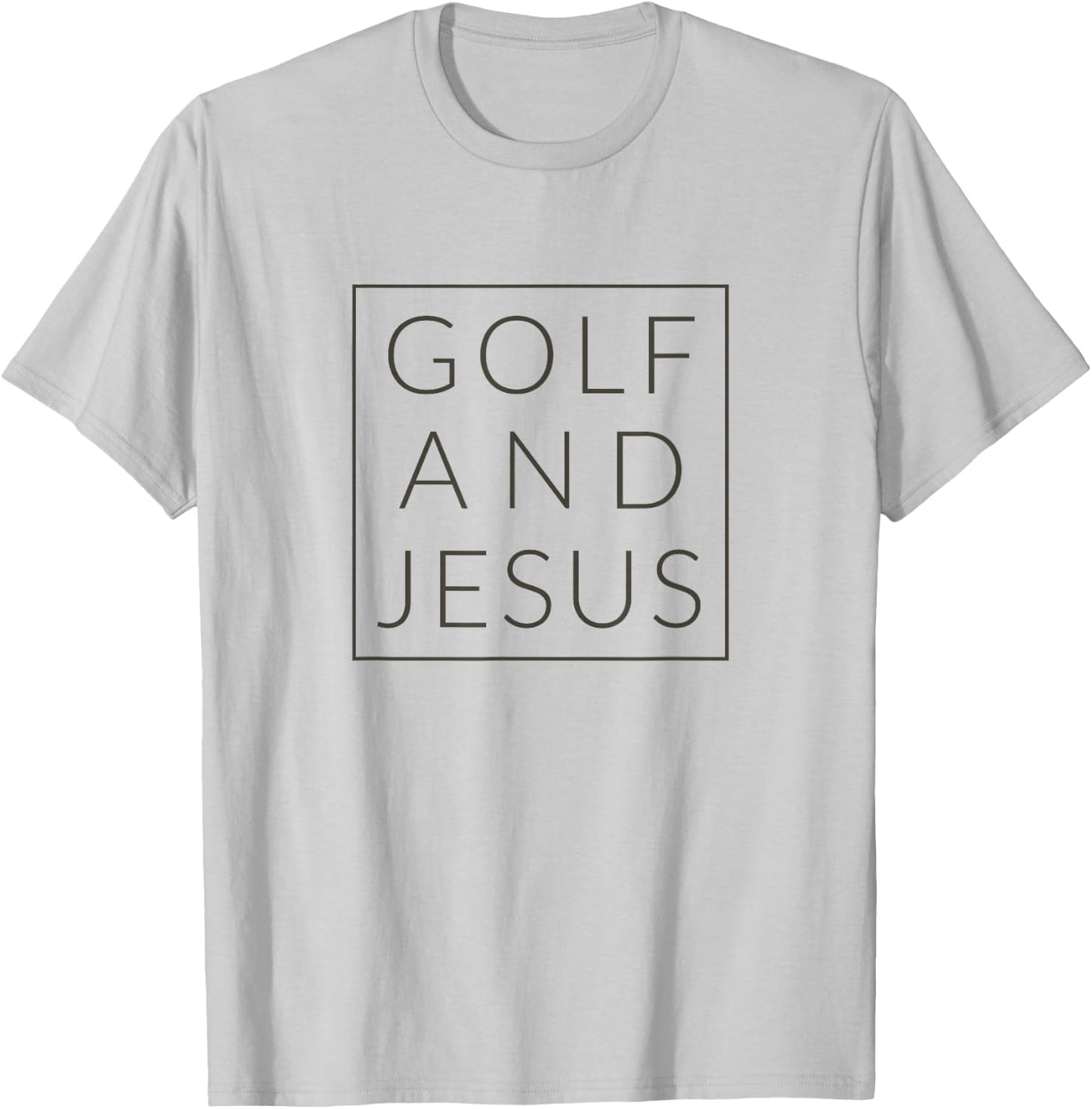 Golf and Jesus, Christian Golfer Fun Golfing Sport T-Shirt - T-Shirt | Ash
