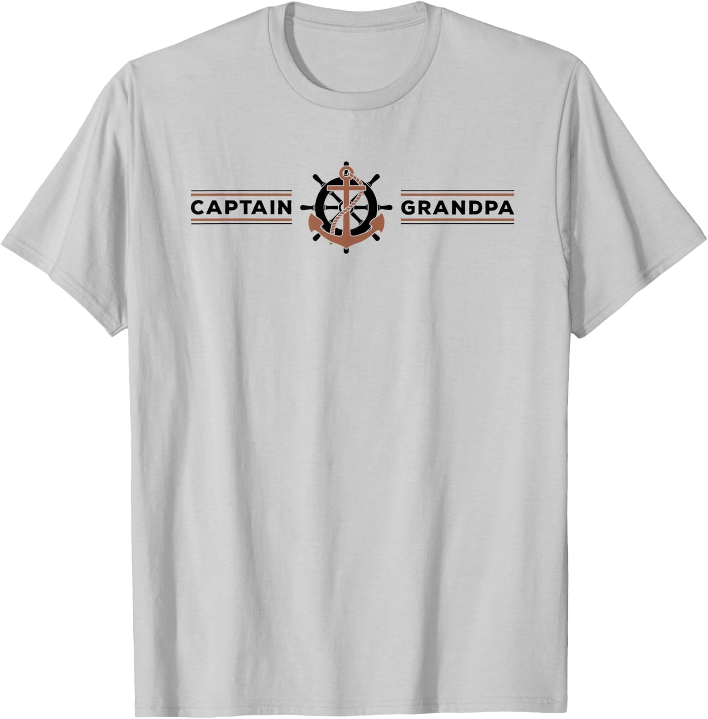 JK Family Bootfahren Design Men's Nautical Grandfather Grandchild , Grey, Small, Short Sleeve T-Shirt - T-Shirt | Ash