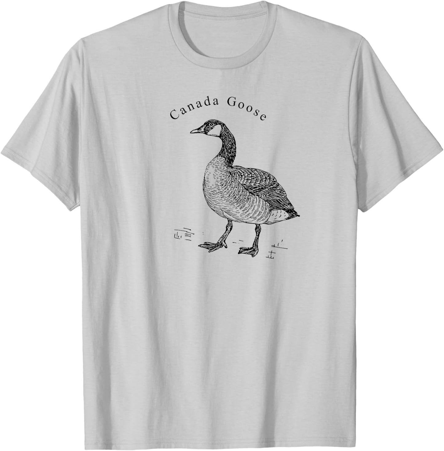 Canadian Goose Standing Waterfowl Lover T-Shirt - T-Shirt | Ash