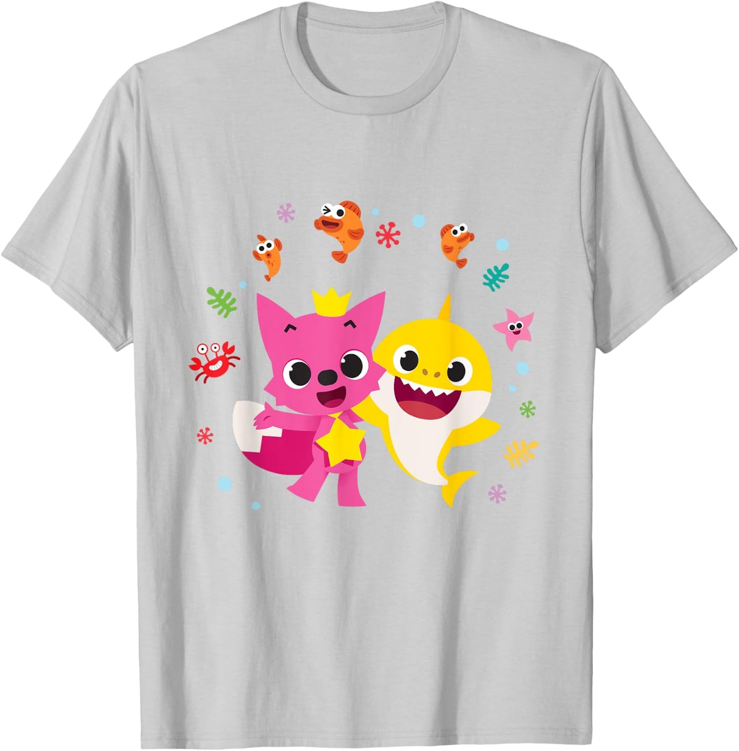 Pinkfong and Baby Shark T-Shirt - T-Shirt | Ash