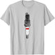 Spark Plug Image Hot Rod Lover Car Parts Tuner Sparky Gifts T-Shirt - T-Shirt | Ash