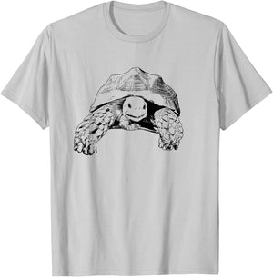 Sulcata Tortoise African Spurred Tortoise Turtle T-Shirt - T-Shirt | Ash