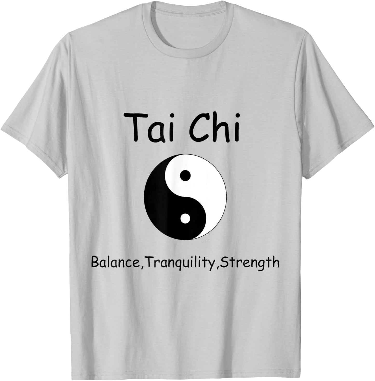 Tai Chi , Balance Tranquility Strength Yin Yang Shirt T-Shirt - T-Shirt | Ash