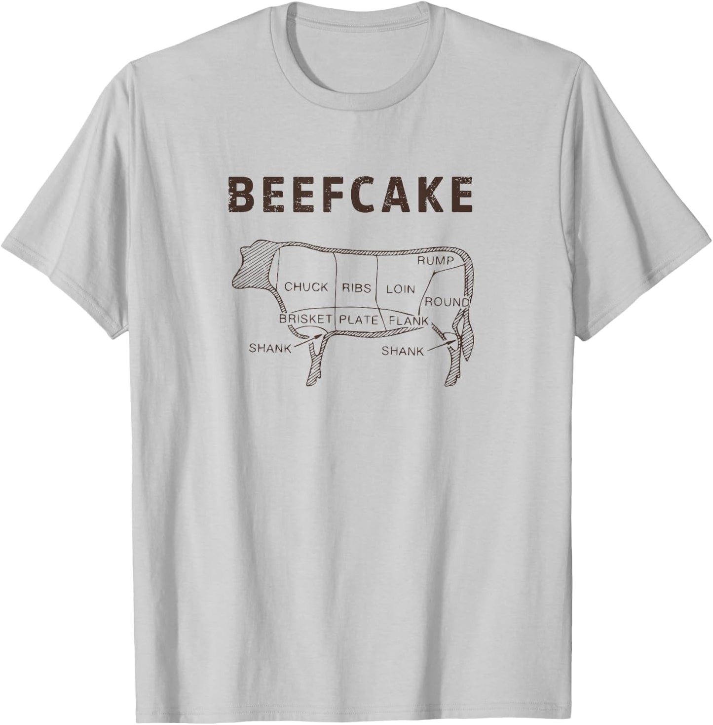 BEEFCAKE Butcher Beef Cake Chef T-Shirt - T-Shirt | Ash