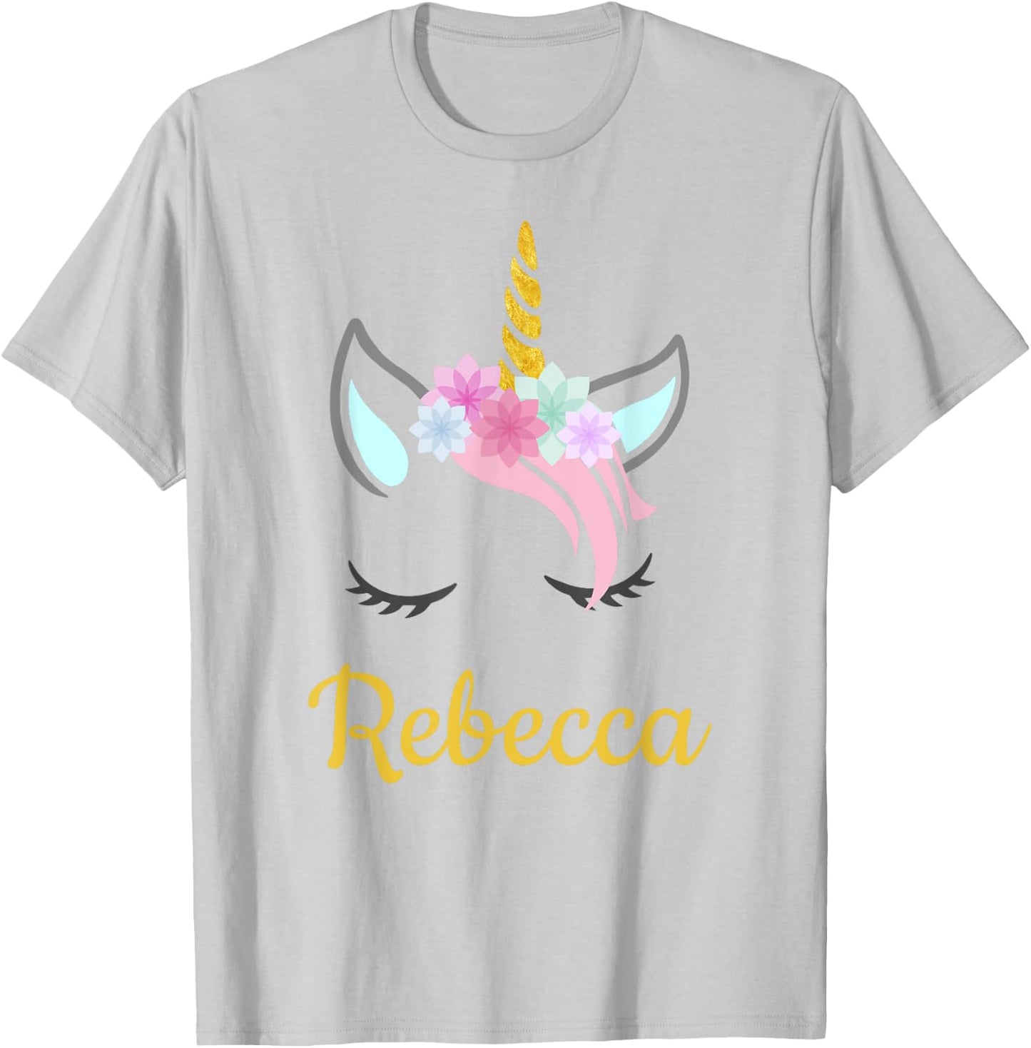 Rebecca Unicorn Name Shirt for Rebecca T-Shirt - T-Shirt | Ash