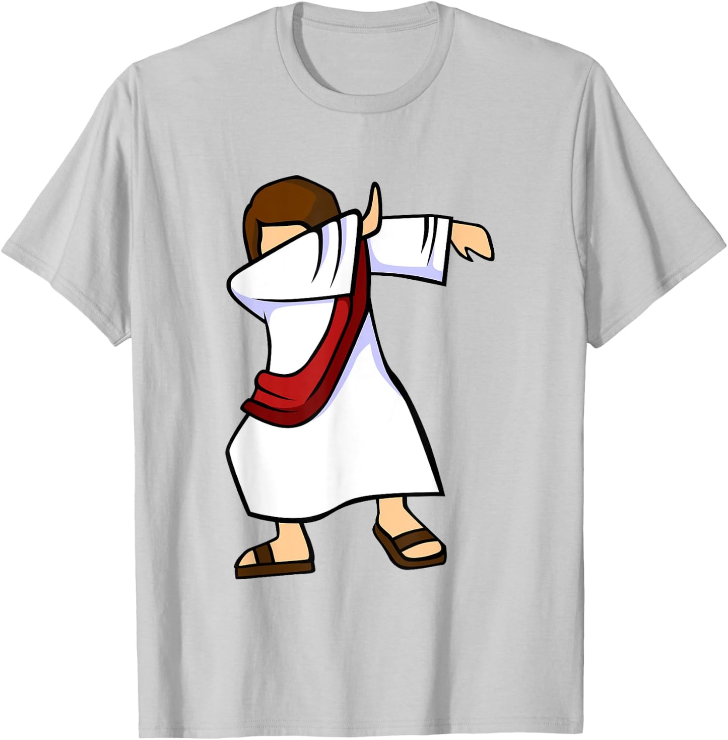 Dabbing Jesus Funny Christian Jesus Dab Dance T-Shirt - T-Shirt | Ash