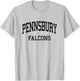 Pennsbury High School HS Fairless Hills PA Retro T-Shirt - T-Shirt | Ash