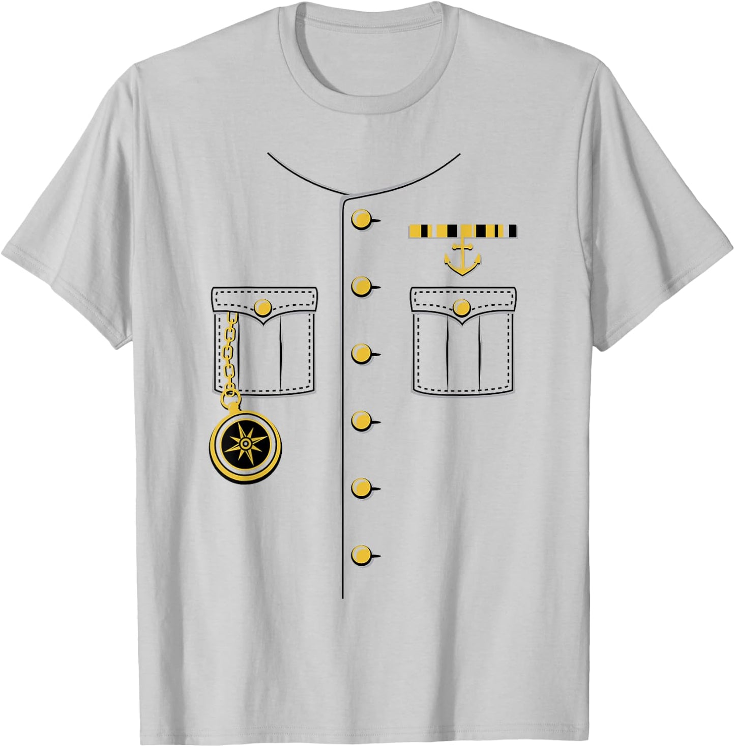 Ship Captain Sailor Skeeper Halloween Costume Outfit T-Shirt - T-Shirt | Ash