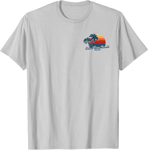 Santa Rosa Beach Florida Palm Tree T-Shirt - T-Shirt | Ash