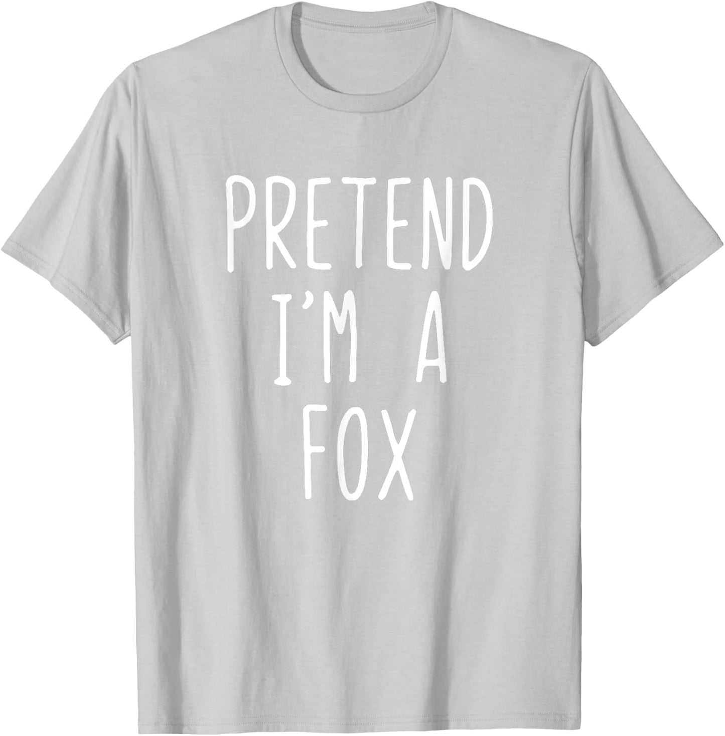 Pretend I'm A Fox Costume Halloween Funny Lazy Adult Kids T-Shirt - T-Shirt | Ash