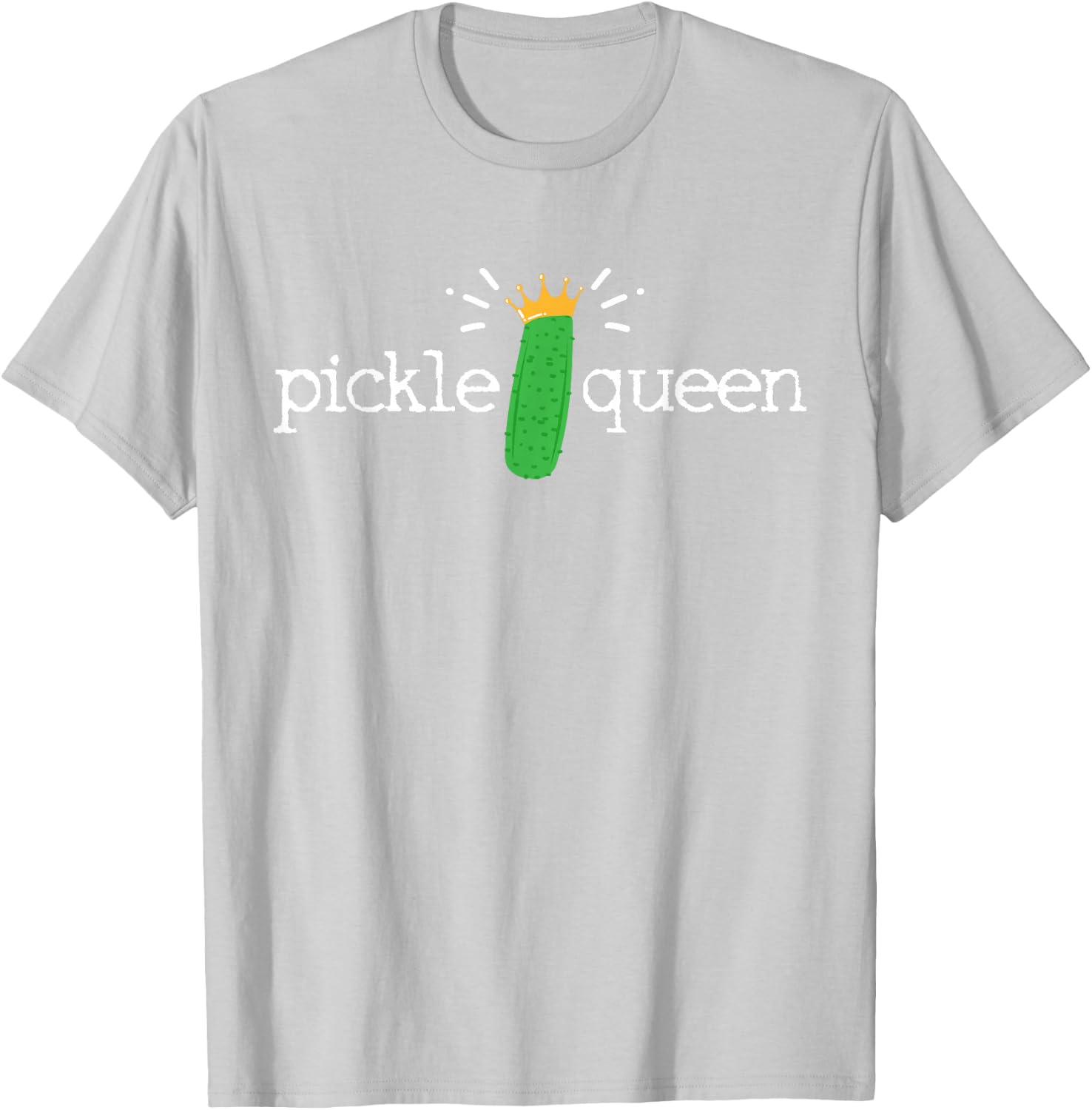 Pickle Queen Cucumber Vegetable Vegan Gift Shirt T-Shirt - T-Shirt | Ash