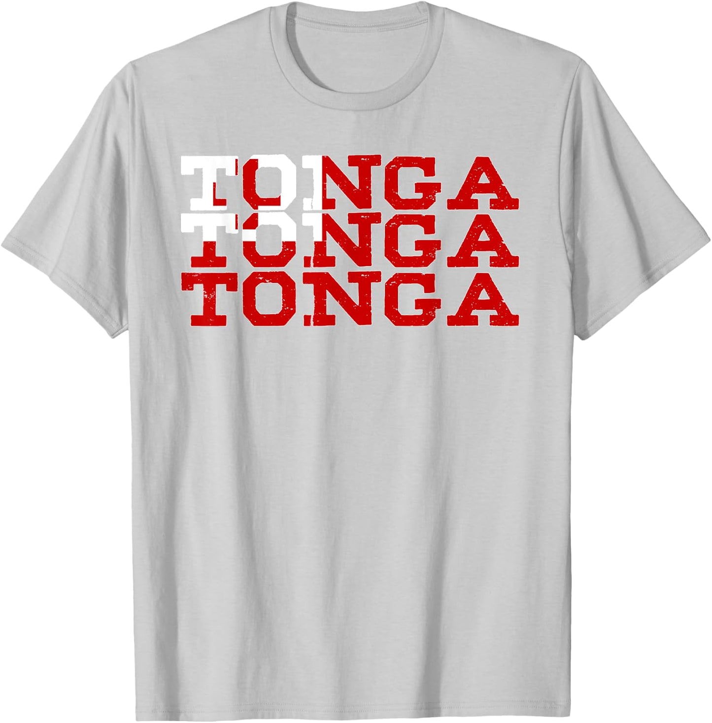 TONGA | Tongan Flag Sports Lovers T-Shirt - T-Shirt | Ash