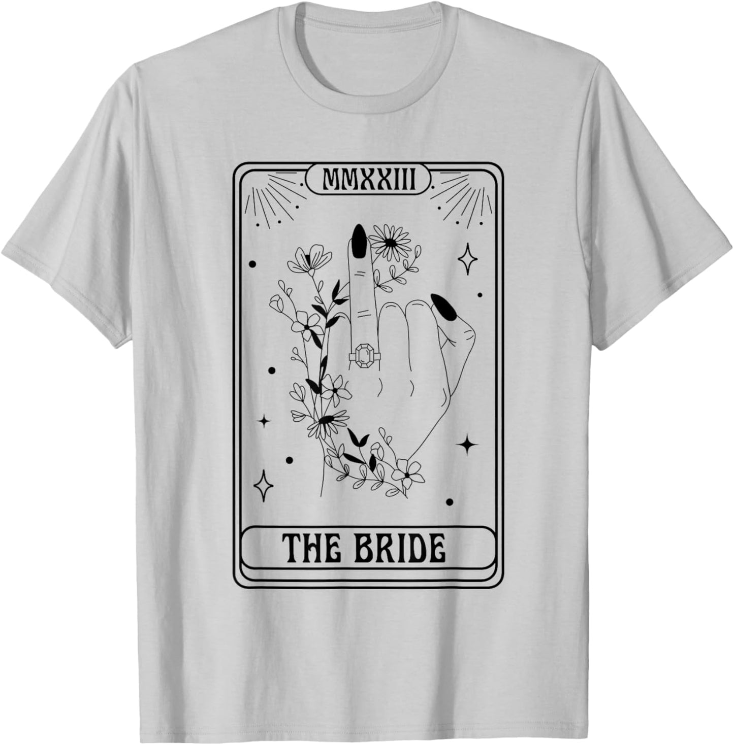 The Bride Gothic Bachelorette Spooky Season Matching T-Shirt - T-Shirt | Ash