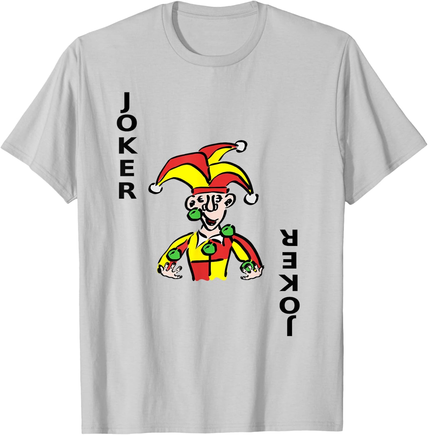 Joker Card Deck Of Cards Halloween Costume Matching Gift T-Shirt - T-Shirt | Ash