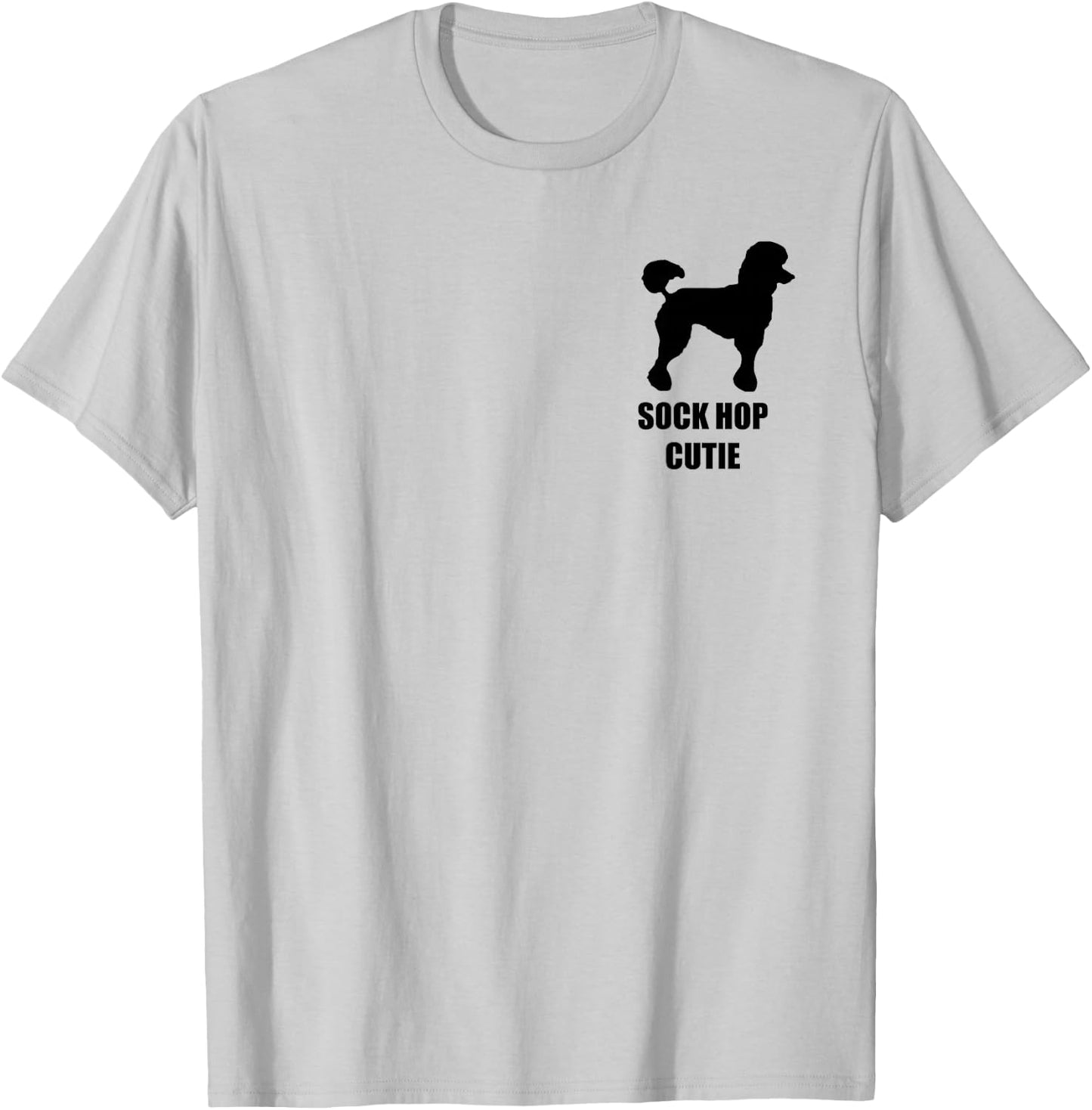 Sock Hop Cutie 50's Costume Shirt Black Poodle T-Shirt - T-Shirt | Ash