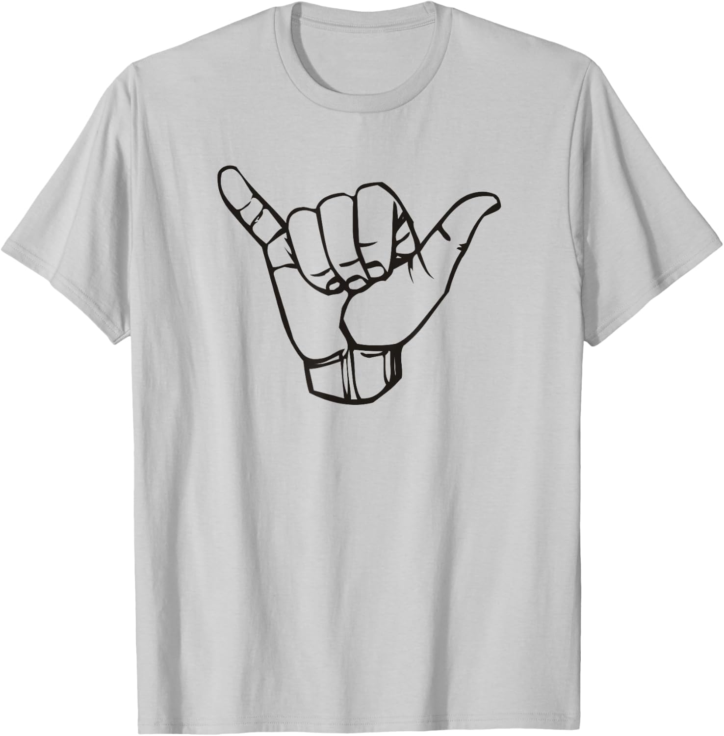 Sign Language Hang Ten Hawaii T-Shirt - T-Shirt | Ash