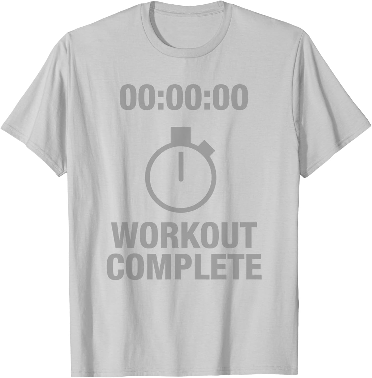 Sweat Activated Workout Prints Grey 3X-Large Classic Fit Round Neck Short Sleeve Cotton Sweat Activated Workout Shirts T-Shirt - T-Shirt | Ash
