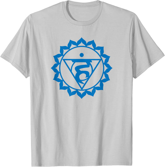 Chakra Sacred's Funny Geometry . Yoga Throat T-Shirt - T-Shirt | Ash