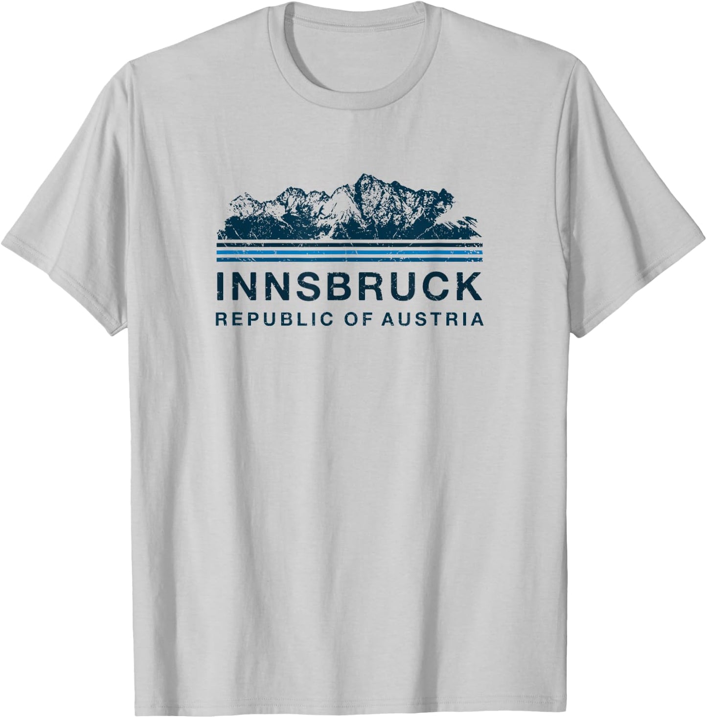 Innsbruck Austria Mountains Austrian Skiing Vintage T-Shirt - T-Shirt | Ash