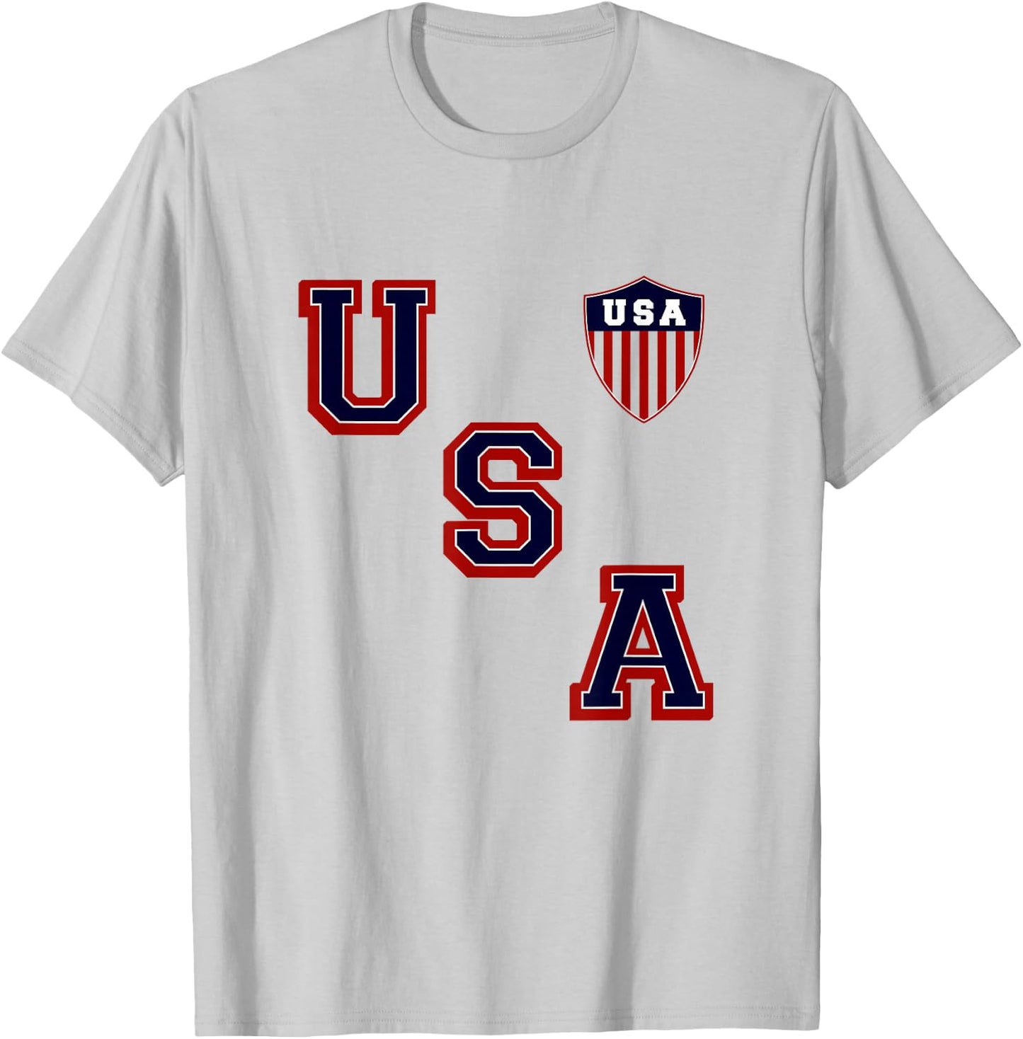 USA Vintage Hockey | 80s Throwback Hockey Jersey T-Shirt - T-Shirt | Ash