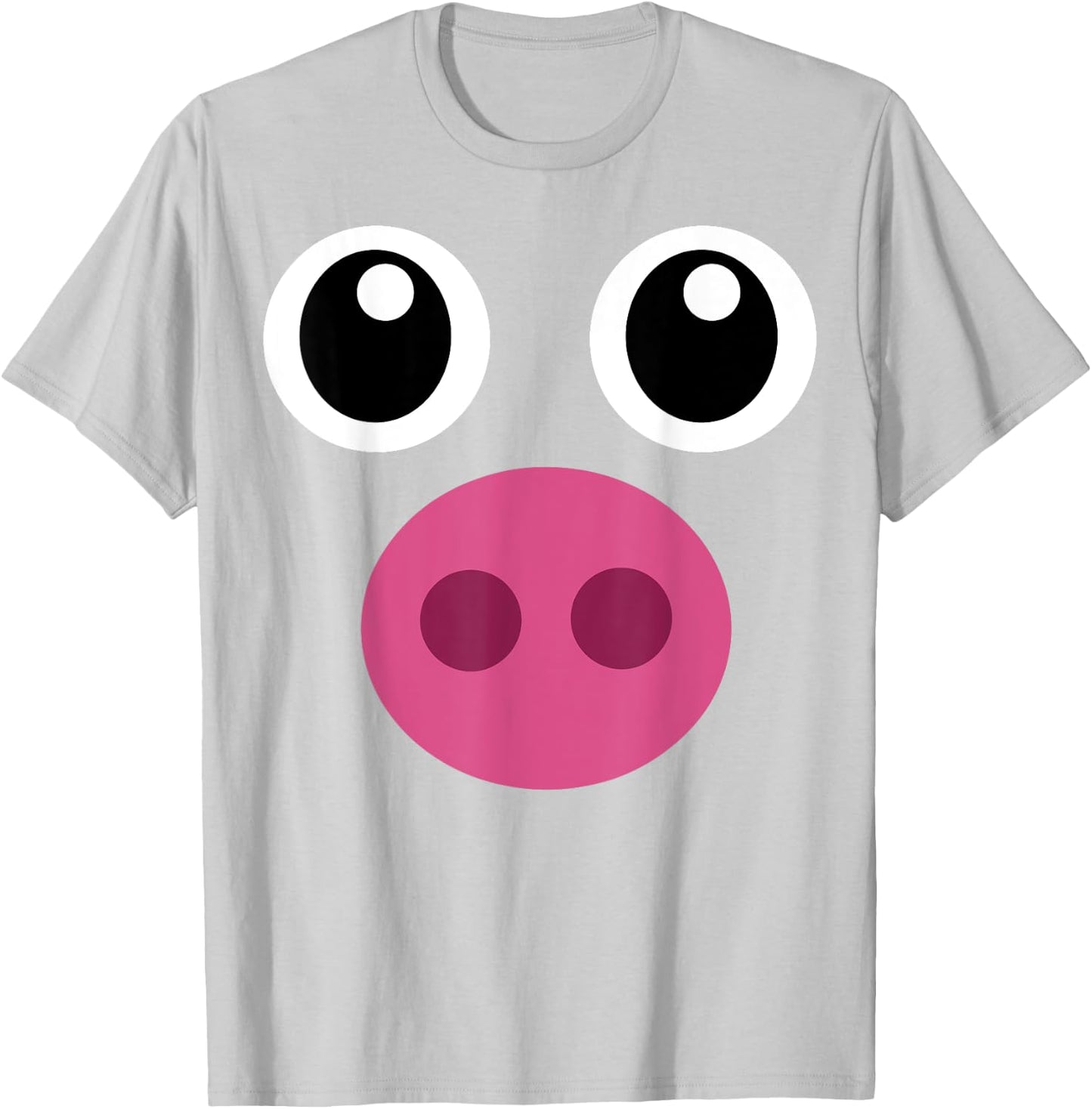 Funny Pig Face Shirt Swine Halloween Costume Gift T-Shirt - T-Shirt | Ash