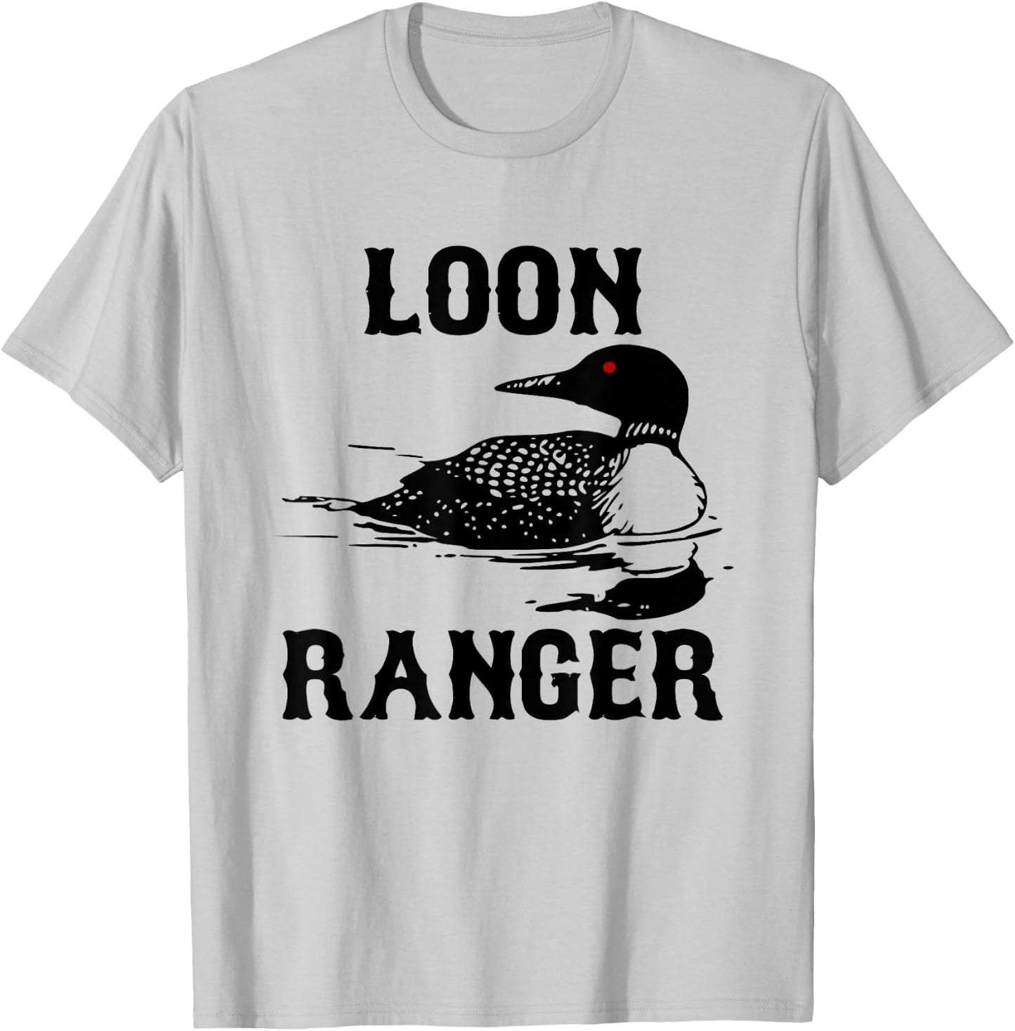 Loon Ranger Shirt Funny Common Loon Bird Watching T-Shirt - T-Shirt | Ash