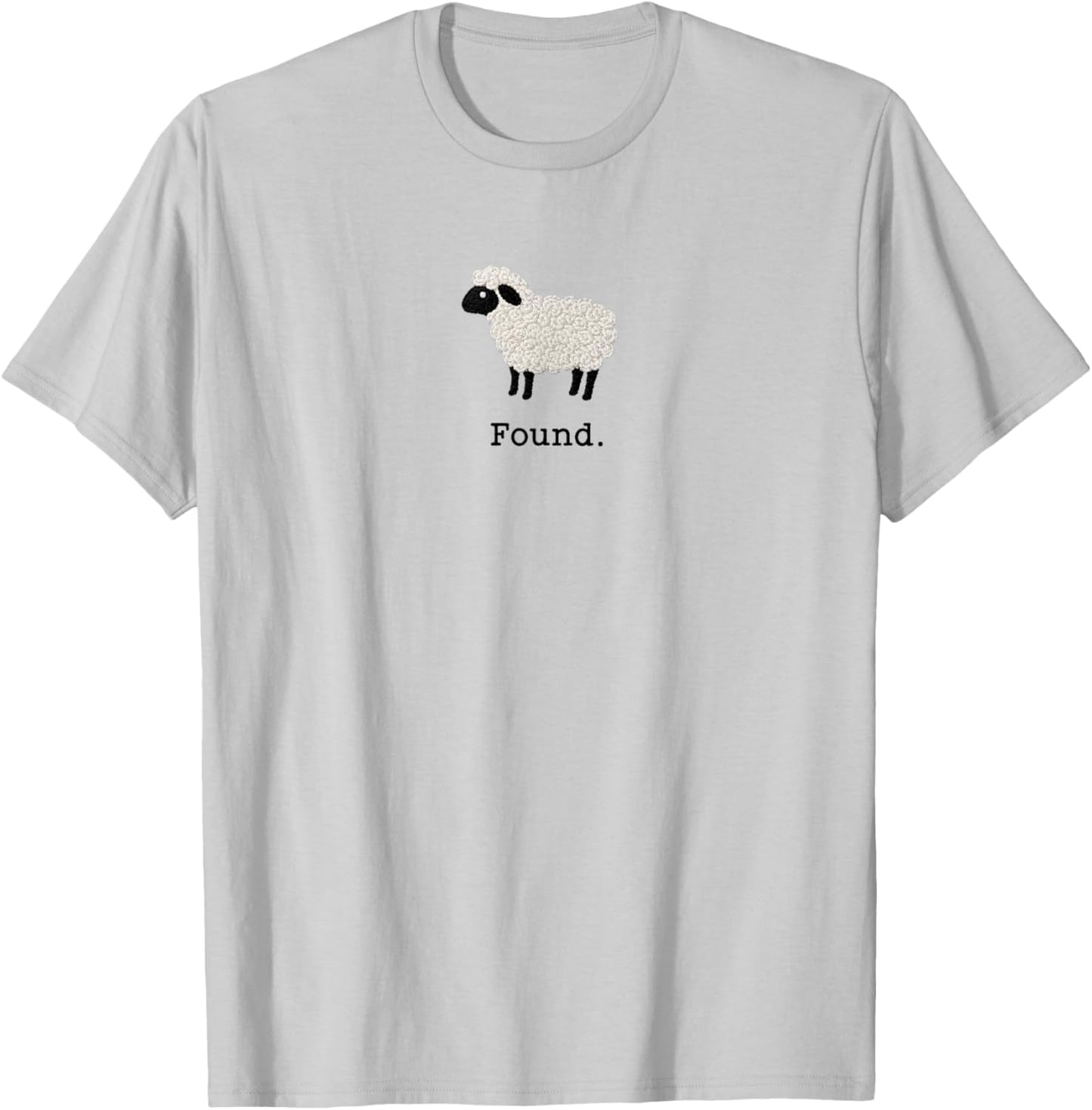 Found Sheep Psalm 23 Christian Faith Lamb Minimalist T-Shirt - T-Shirt | Ash
