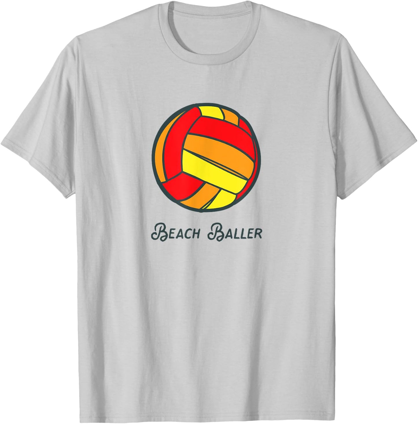 Beach Baller Saturated Sunset Volleyball Shirt Men Women Kids T-Shirt - T-Shirt | Ash
