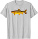 Retro Golden Trout - California Fly Fishing Fish T-Shirt - T-Shirt | Ash