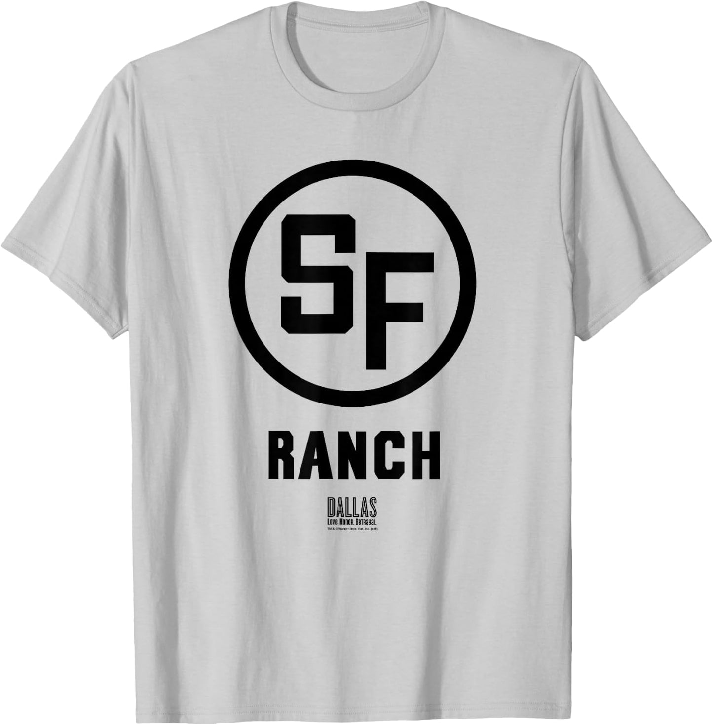 Dallas TV Series Southfork Ranch Gray T-Shirt - T-Shirt | Ash