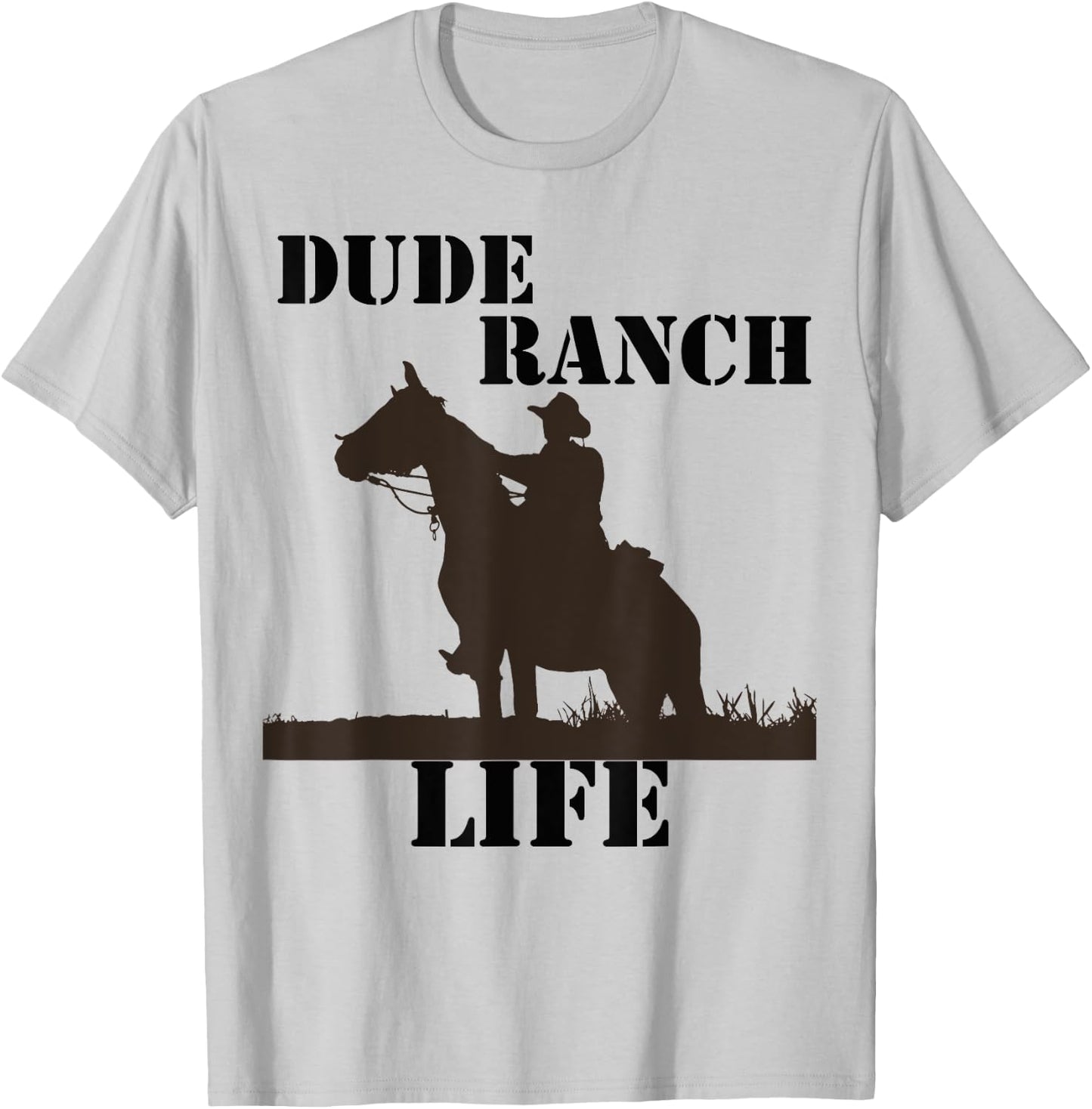 Cool Dude Ranch Life Horse Men Women Kids Boys Girls T-Shirt - T-Shirt | Ash