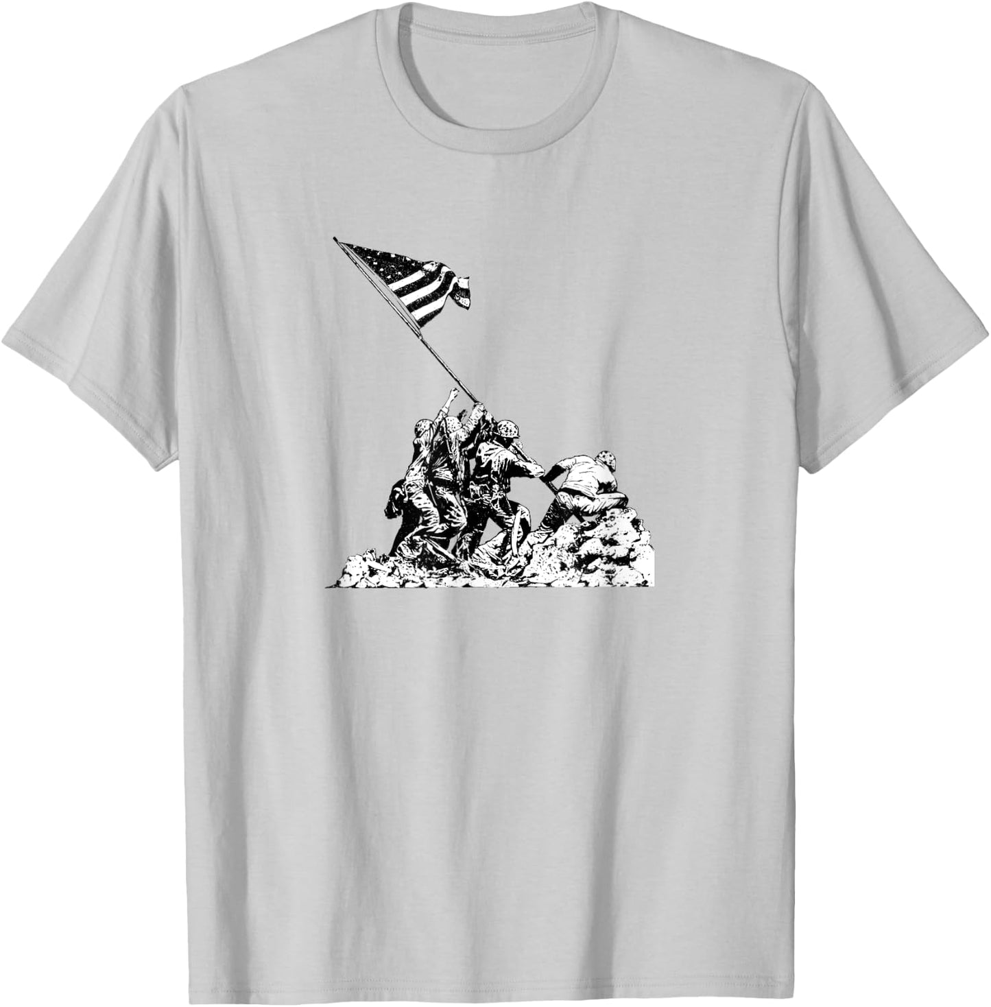 Raising Flag on Iwo Jima T Shirt T-Shirt - T-Shirt | Ash
